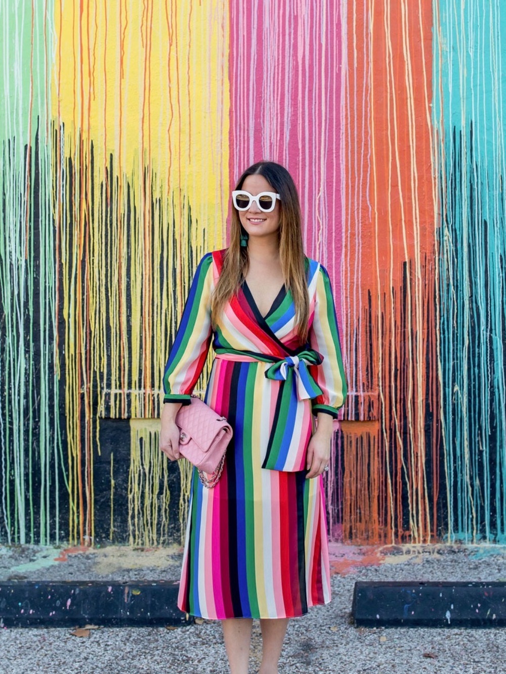 Alice & Oliva Coloful Longsleeve Midi Dress ✨🌈 - Picture 3 of 6